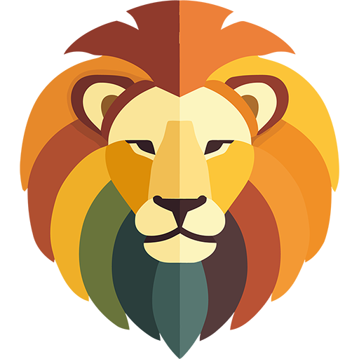 Logo stilisierter Löwenkopf